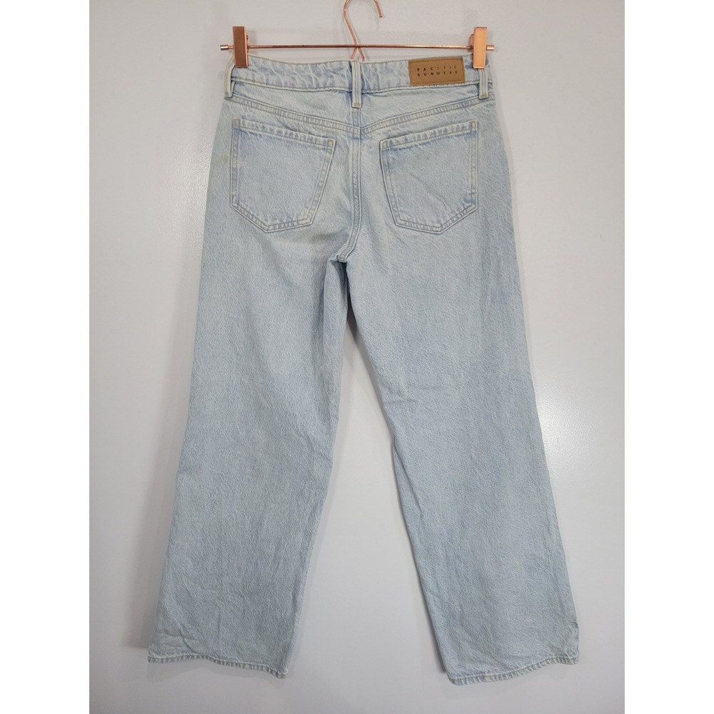 PacSun Low Rise Wide Leg Jeans Light Wash Blue 100% Cotton Size‎ 24 Baggy Y2K - Picture 3 of 8